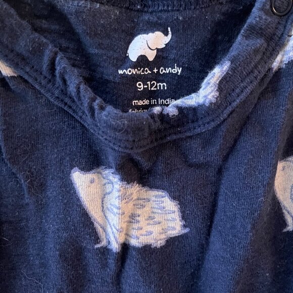 GUC Monica and Andy Navy Hedgehog Long-Sleeved Tee (9-12 Mos) - Picture 2 of 3